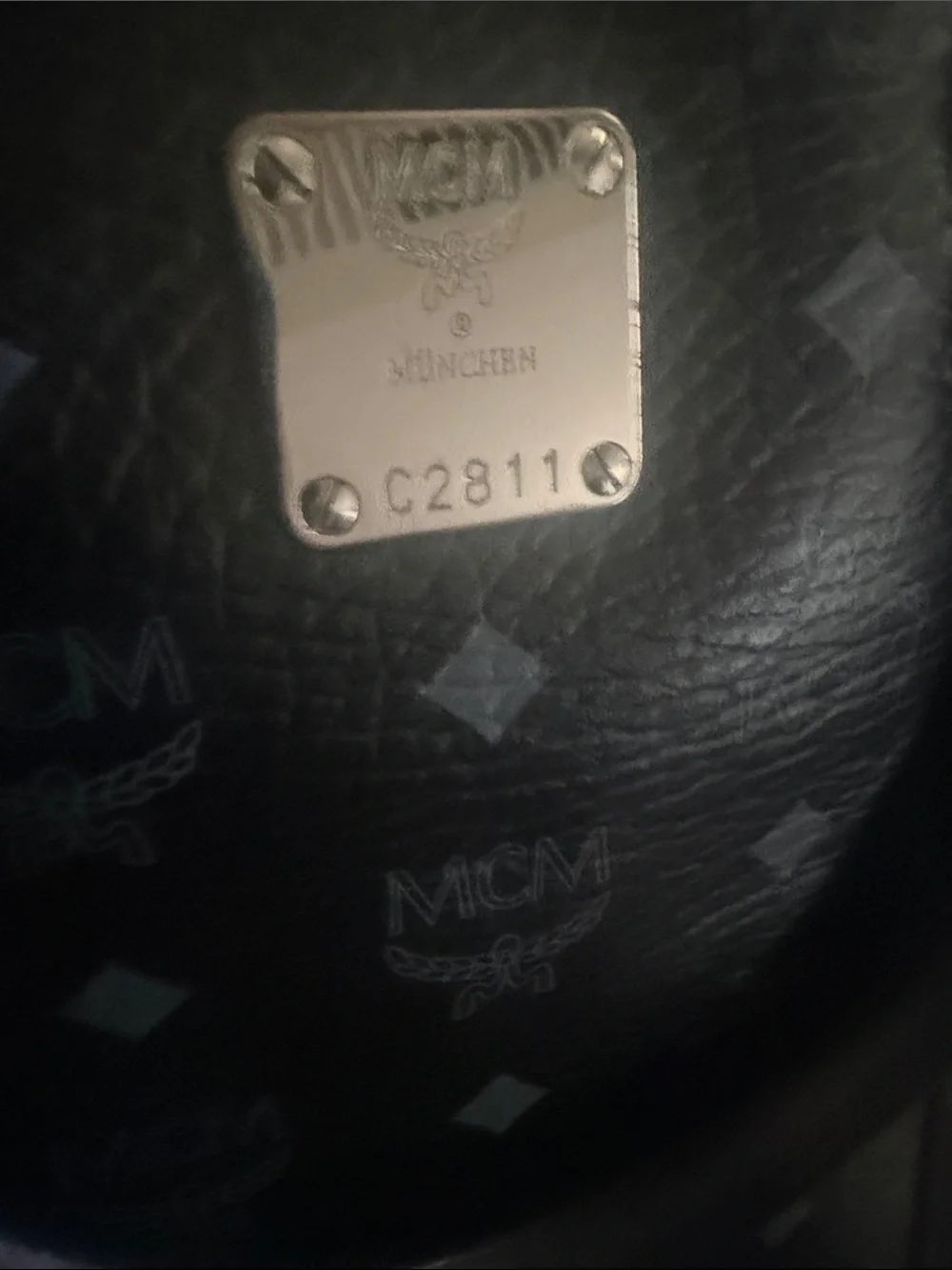 MCM Black Monogram Briefcase